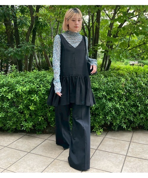 LE CIEL BLEU(ルシェルブルー)の「オーガンザバックボウディテールトップ / Organza Back-Bow Detail Top(シャツ/ブラウス・レディース・ブラック/ライトブルー・36)」の16枚目の写真