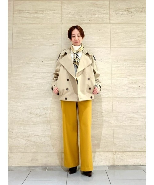 allureville（アルアバイル）の「スケッチフラワースカーフ（バンダナ/スカーフ・レディース・ライトベージュ/ネイビー/オフホワイト・FREE）」の16枚目の写真