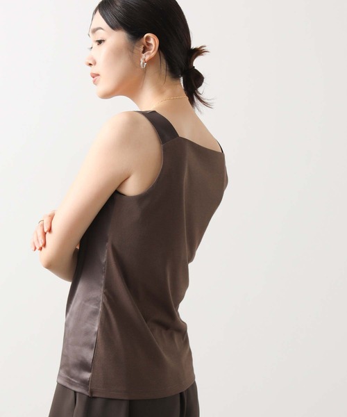 Gready Brilliant（グレディブリリアン）の「フロントサテンスクエアタンク（タンクトップ・レディース・オフホワイト/ブラック/ライトベージュ/ブラウン・38）」の19枚目の写真