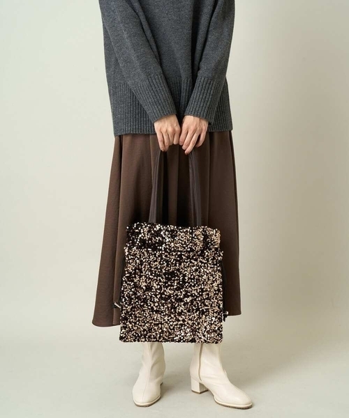 a.v.v（アーヴェヴェ）の「スパンコールトート（トートバッグ・レディース・シルバー/ブラック/ゴールド・38）」の9枚目の写真