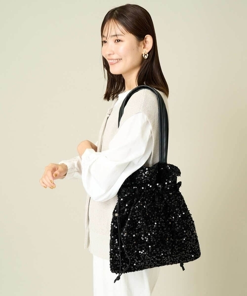 a.v.v（アーヴェヴェ）の「スパンコールトート（トートバッグ・レディース・シルバー/ブラック/ゴールド・38）」の11枚目の写真