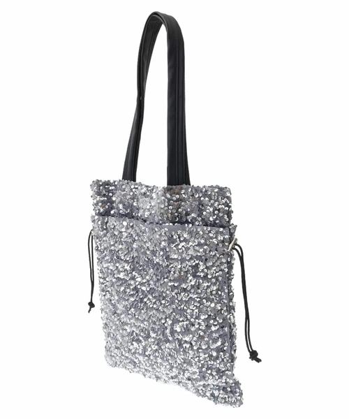 a.v.v（アーヴェヴェ）の「スパンコールトート（トートバッグ・レディース・シルバー/ブラック/ゴールド・38）」の16枚目の写真