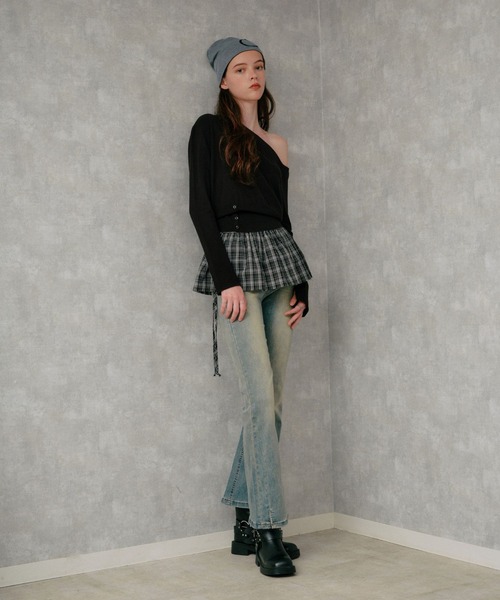 3.3 Field Trip （3.3フィールドトリップ）の「3.3 Field Trip／ヴィンテージライクフレアデニム（デニムパンツ・レディース・ブラック/ブルー・MEDIUM/SMALL）」の20枚目の写真