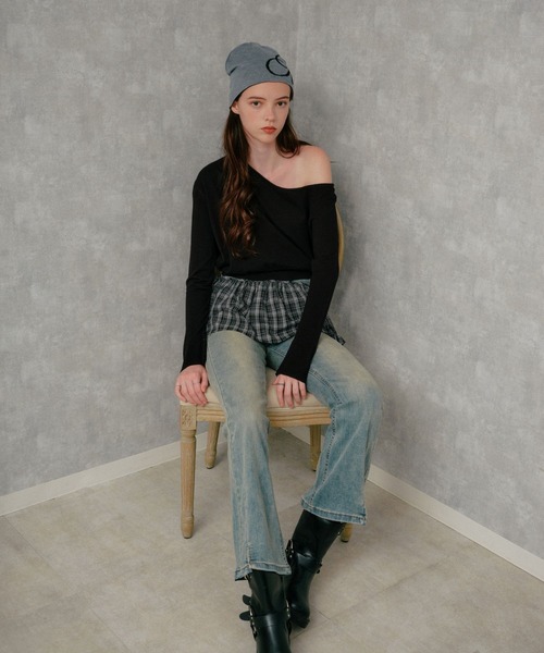 3.3 Field Trip （3.3フィールドトリップ）の「3.3 Field Trip／ヴィンテージライクフレアデニム（デニムパンツ・レディース・ブラック/ブルー・MEDIUM/SMALL）」の21枚目の写真