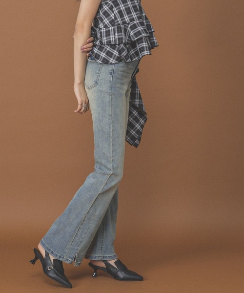 3.3 Field Trip （3.3フィールドトリップ）の「3.3 Field Trip／ヴィンテージライクフレアデニム（デニムパンツ・レディース・ブラック/ブルー・MEDIUM/SMALL）」の10枚目の写真