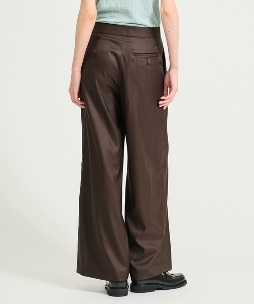 ESTNATION（エストネーション）の「ESTNATION / アシンメトリーラップパンツ（その他パンツ・レディース・ダークブラウン/ブラック・36/38）」の4枚目の写真