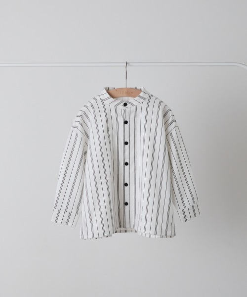 riziere(リジェール)の「選べる2柄フランネルバンドカラーシャツ(ボタン取り外し対応)(シャツ/ブラウス・キッズ・オフホワイト/ベージュ系・140/130/120/110/100/90/160/150)」の19枚目の写真