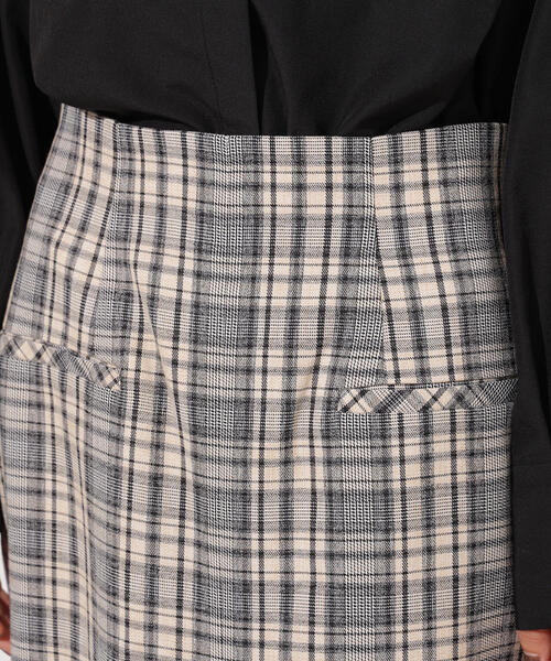 N.（N. Natural Beauty Basic）（エヌエヌナチュラルビューティーベーシック）の「【PS/低身長サイズ】ハイウエストチェックナロースカート（スカート・レディース・ブラック系その他/グリーン系その他・P/S/MEDIUM）」の6枚目の写真