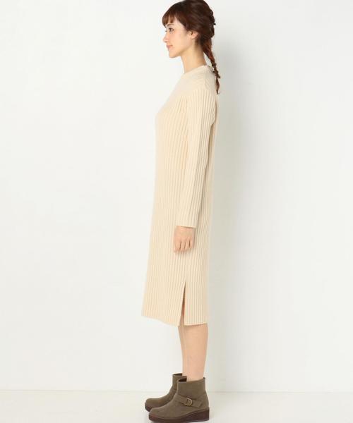 Another Edition（アナザーエディション）の「ワイドリブワンピース2/AEFC AC/W ワイドリブOPⅡ（ワンピース・レディース・ブラック/ベージュ/ライトブルー・フリー）」の12枚目の写真