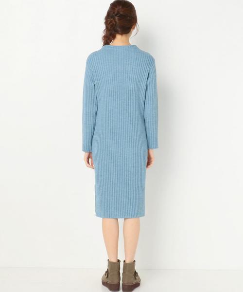 Another Edition（アナザーエディション）の「ワイドリブワンピース2/AEFC AC/W ワイドリブOPⅡ（ワンピース・レディース・ブラック/ベージュ/ライトブルー・フリー）」の8枚目の写真