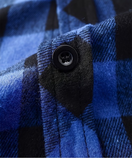 SBG（エスビー）の「SBG チェック シャツ ドッキングフーディ（パーカー・メンズ・グレー/ホワイト/ブルー/レッド・LARGE/MEDIUM）」の8枚目の写真