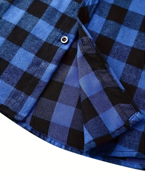 SBG（エスビー）の「SBG チェック シャツ ドッキングフーディ（パーカー・メンズ・グレー/ホワイト/ブルー/レッド・LARGE/MEDIUM）」の7枚目の写真