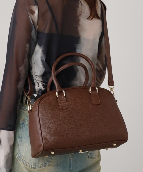 AULENTTI/オウレンティ DOLLARO 2Wayレザーハンドバッグ（ハンドバッグ