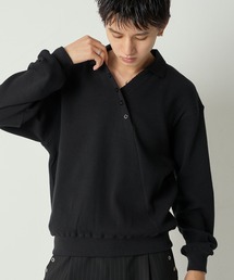 Adoon plain（アドーンプレーン）の「Decorative button Thermal skipper Polo / フェイクボタンサーマルスキッパーポロ（ポロシャツ・メンズ）」