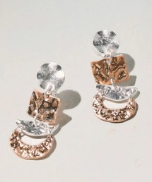 【LIMITED NUMBER/リミテッドナンバー】ハンマーワークコンビイヤリング