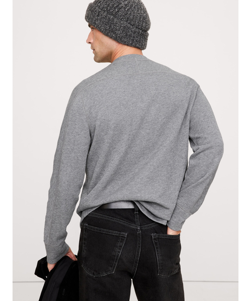 Banana Republic(バナナリパブリック)の「◆スラブ ダブルニット ヘンリーTシャツ(Tシャツ/カットソー・メンズ・ダークブラウン/グレー/ブルー・M/S/L/XL)」の6枚目の写真