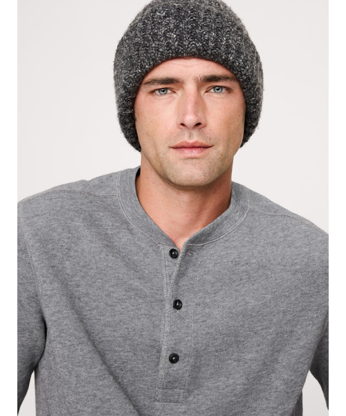 Banana Republic（バナナリパブリック）の「◆スラブ ダブルニット ヘンリーTシャツ（Tシャツ/カットソー・メンズ・ダークブラウン/グレー/ブルー・M/S/L/XL）」の4枚目の写真