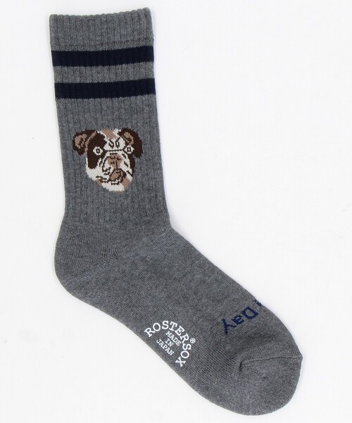 FREAK'S STORE(フリークスストア)の「限定展開 ROSTER SOX/ロスターソックス DOG-SOCKS/ドッグソックス(ソックス/靴下・レディース・オフホワイト/ライトグレー・ONE SIZE)」の2枚目の写真
