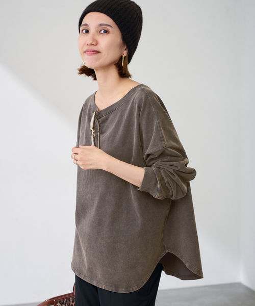 FRAMeWORK ウエットオゾン加工L/Tee ウェットオゾン加工L/Tee（Tシャツ/カットソー）｜FRAMeWORK（フレーム