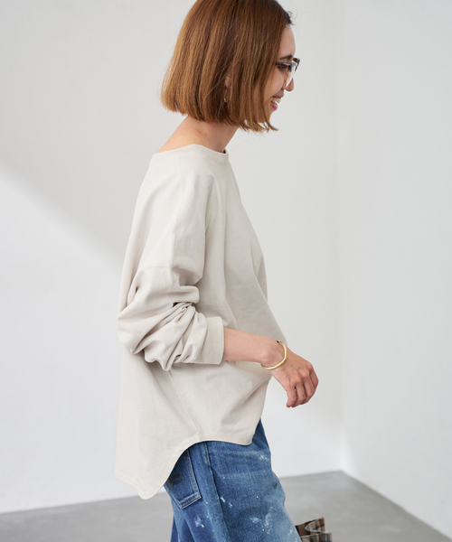 ウェットオゾン加工L/Tee　グレー　フレームワーク フレームワーク FRAMeWORK ≪予約≫ウェットオゾン加工L/Tee