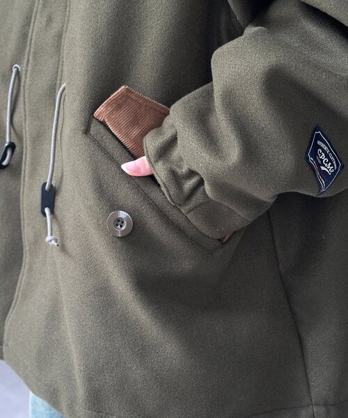 CPCM（シーピーシーエム）の「メルトンショートモッズ（その他アウター・メンズ・カーキ/ブラック/ブラウン・LARGE/MEDIUM）」の14枚目の写真