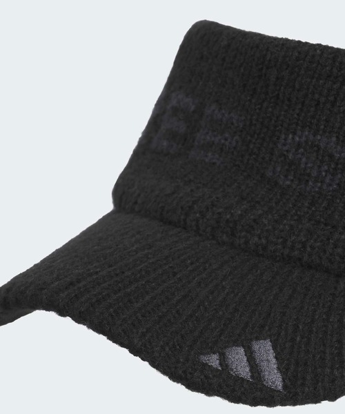 adidas（アディダス）の「スリーストライプス ニット バイザー 【adidas Golf/アディダスゴルフ】（サンバイザー・メンズ・ブラック・X-LARGE/MEDIUM/LARGE）」の3枚目の写真