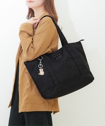 【PAUL & JOE ACCESSOIRES /ポール アンド ジョー アクセソワ 】 CASUAL・PLATE METAL チャーム付きビッグトートバッグ A4サイズ対応