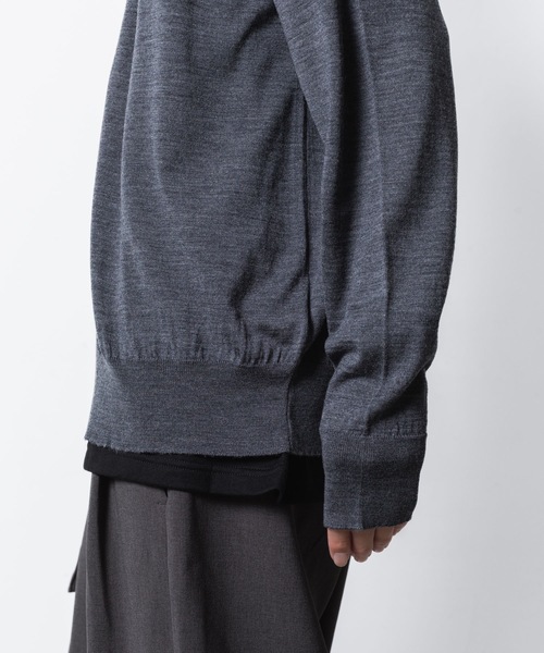 ATTACHMENT（アタッチメント）の「× JOHN SMEDLEY MERINO EXTRAFINE BUTTONLESS V NECK CARDIGAN（カーディガン/ボレロ・メンズ・ブラック/キャメル/ダークグレー/ネイビー・1/2/3/4）」の18枚目の写真