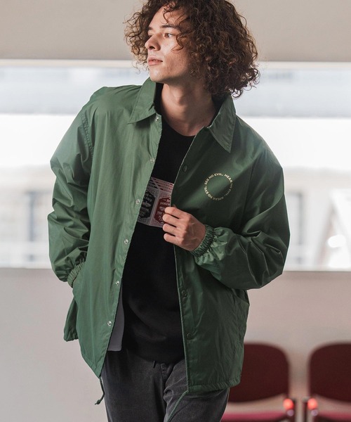 CAMBIO(カンビオ)の「mj11111- プリントコーチジャケット_Three wise monkeys(CASD-159)(その他アウター・メンズ・グレー系その他/グリーン系その他/ブラック・S/M/L/XL)」の11枚目の写真