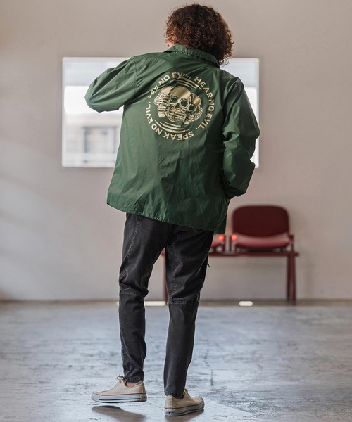 CAMBIO(カンビオ)の「mj11111- プリントコーチジャケット_Three wise monkeys(CASD-159)(その他アウター・メンズ・グレー系その他/グリーン系その他/ブラック・S/M/L/XL)」の15枚目の写真