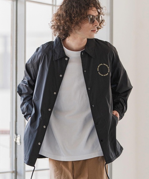 CAMBIO(カンビオ)の「mj11111- プリントコーチジャケット_Three wise monkeys(CASD-159)(その他アウター・メンズ・グレー系その他/グリーン系その他/ブラック・S/M/L/XL)」の7枚目の写真