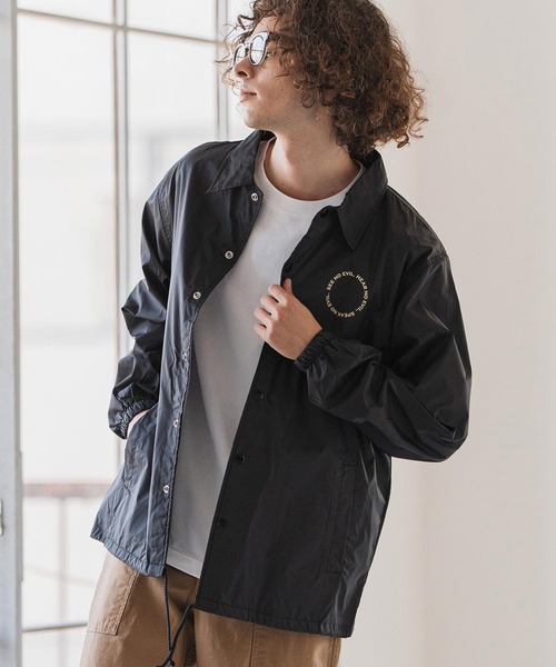 CAMBIO(カンビオ)の「mj11111- プリントコーチジャケット_Three wise monkeys(CASD-159)(その他アウター・メンズ・グレー系その他/グリーン系その他/ブラック・S/M/L/XL)」の8枚目の写真