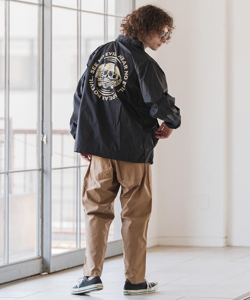 CAMBIO(カンビオ)の「mj11111- プリントコーチジャケット_Three wise monkeys(CASD-159)(その他アウター・メンズ・グレー系その他/グリーン系その他/ブラック・S/M/L/XL)」の22枚目の写真