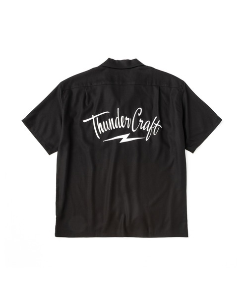 CALEE（キャリー）の「THUNDER CRAFT OPEN COLLAR SH ＜EXCLUSIVE＞（シャツ/ブラウス・メンズ・ホワイト/ブラック・MEDIUM/LARGE/X-LARGE）」の2枚目の写真