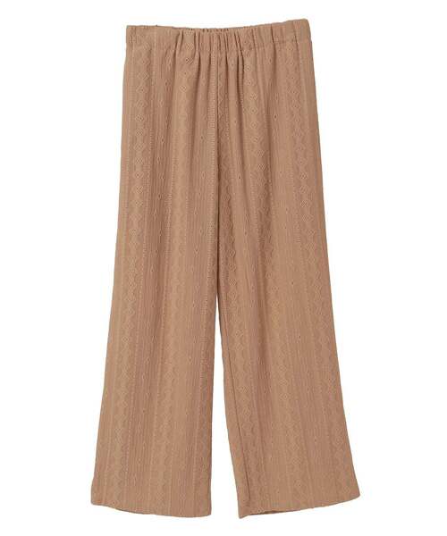 MELROSE claire(メルローズ クレール)の「【幾何無地柄のカットジャガードパンツ】(その他パンツ・レディース・ブラック/ブルー/ベージュ・FREE)」の12枚目の写真