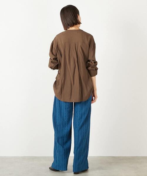 MELROSE claire(メルローズ クレール)の「【幾何無地柄のカットジャガードパンツ】(その他パンツ・レディース・ブラック/ブルー/ベージュ・FREE)」の16枚目の写真