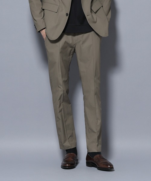 NANO universe（ナノユニバース）の「「N TROUSERS BASIC」TEXBRID(R) ツイルパンツ/ストレッチ・撥水(セットアップ可)（スラックス・メンズ・グリーン系その他4/ダークネイビー・L/M/S）」の2枚目の写真