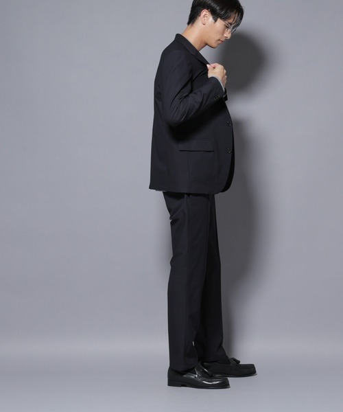 NANO universe（ナノユニバース）の「「N TROUSERS BASIC」TEXBRID(R) ツイルパンツ/ストレッチ・撥水(セットアップ可)（スラックス・メンズ・グリーン系その他4/ダークネイビー・L/M/S）」の16枚目の写真