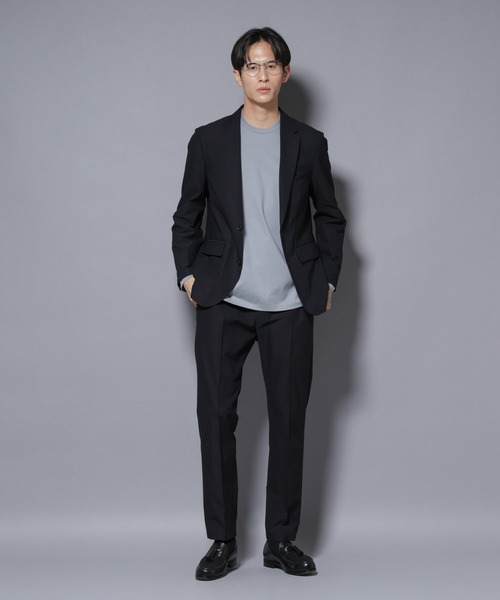 NANO universe（ナノユニバース）の「「N TROUSERS BASIC」TEXBRID(R) ツイルパンツ/ストレッチ・撥水(セットアップ可)（スラックス・メンズ・グリーン系その他4/ダークネイビー・L/M/S）」の12枚目の写真