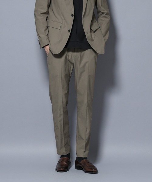 NANO universe（ナノユニバース）の「「N TROUSERS BASIC」TEXBRID(R) ツイルパンツ/ストレッチ・撥水(セットアップ可)（スラックス・メンズ・グリーン系その他4/ダークネイビー・L/M/S）」の3枚目の写真