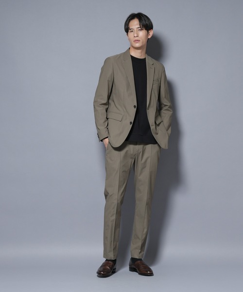 NANO universe（ナノユニバース）の「「N TROUSERS BASIC」TEXBRID(R) ツイルパンツ/ストレッチ・撥水(セットアップ可)（スラックス・メンズ・グリーン系その他4/ダークネイビー・L/M/S）」の9枚目の写真