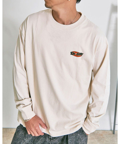 Tom&Jerry(トムアンドジェリー)の「『TOM&JERRY/トムアンドジェリー』トムとジェリー ロンTEE(Tシャツ/カットソー・レディース・スミクロ/アイボリー・L/LL/M)」の20枚目の写真