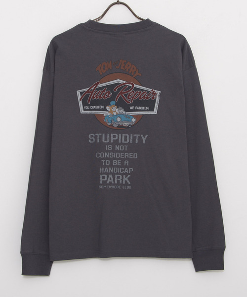 Tom&Jerry(トムアンドジェリー)の「『TOM&JERRY/トムアンドジェリー』トムとジェリー ロンTEE(Tシャツ/カットソー・レディース・スミクロ/アイボリー・L/LL/M)」の4枚目の写真