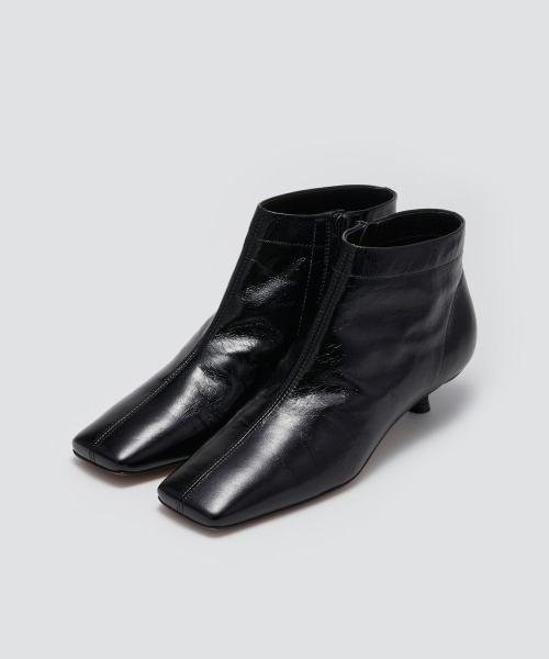 美品〉PELLICO ペリーコ【23cm】バックジップ ショートブーツ 黒