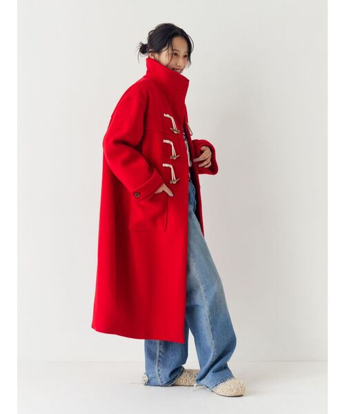Ungrid（アングリッド）の「スタンドカラーダッフルコート（ダッフルコート・レディース・ネイビー/レッド・SMALL/MEDIUM）」の7枚目の写真