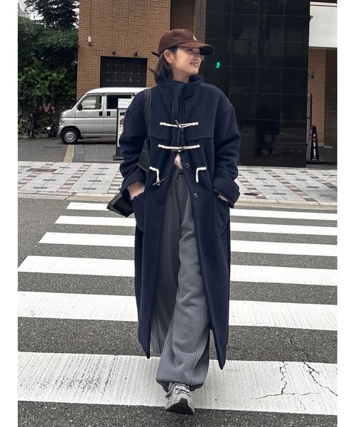 Ungrid（アングリッド）の「スタンドカラーダッフルコート（ダッフルコート・レディース・ネイビー/レッド・SMALL/MEDIUM）」の4枚目の写真