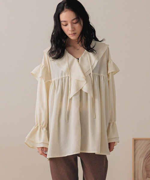 セール】フリルチュニックブラウス 593184（シャツ/ブラウス）｜LOWRYS