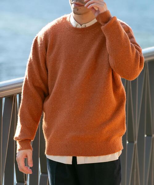 URBAN RESEARCH ROSSO MEN(アーバンリサーチロッソメン)の「ブークレストレッチクルーニット(ニット/セーター・メンズ・グレー系その他/グレー/カーキ/ブラック/オレンジ/イエロー/ブルー・SMALL/MEDIUM/LARGE/X-LARGE)」の7枚目の写真