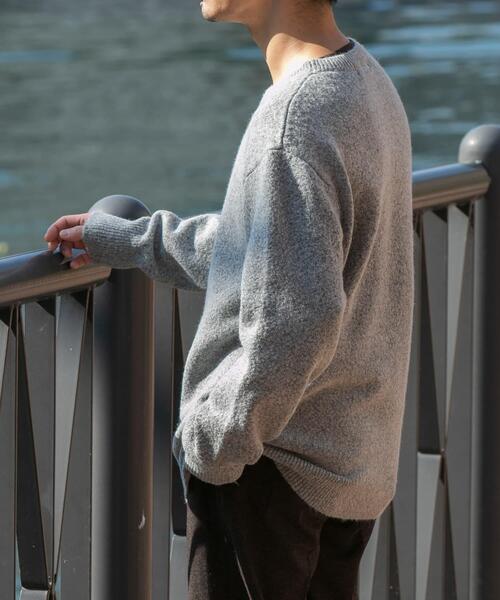 URBAN RESEARCH ROSSO MEN（アーバンリサーチロッソメン）の「ブークレストレッチクルーニット（ニット/セーター・メンズ・オレンジ/イエロー/カーキ/ブラック/グレー系その他/グレー/ブルー・SMALL/MEDIUM/LARGE/X-LARGE）」の11枚目の写真