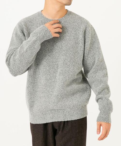 URBAN RESEARCH ROSSO MEN（アーバンリサーチロッソメン）の「ブークレストレッチクルーニット（ニット/セーター・メンズ・オレンジ/イエロー/カーキ/ブラック/グレー系その他/グレー/ブルー・SMALL/MEDIUM/LARGE/X-LARGE）」の14枚目の写真